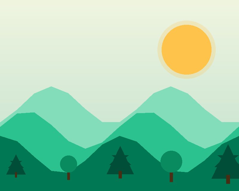 A restored green landscape